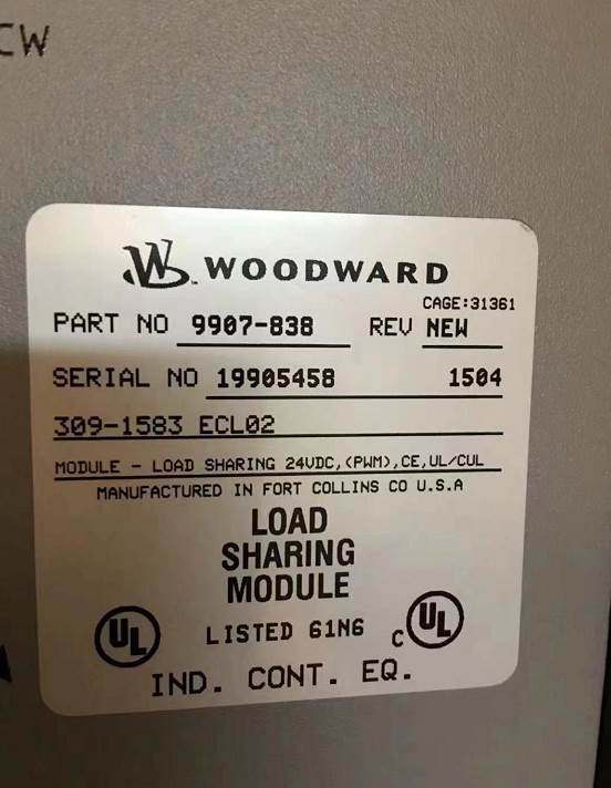 woodward 9907-838 19905458 309-1583 全新美国伍德沃德调速器