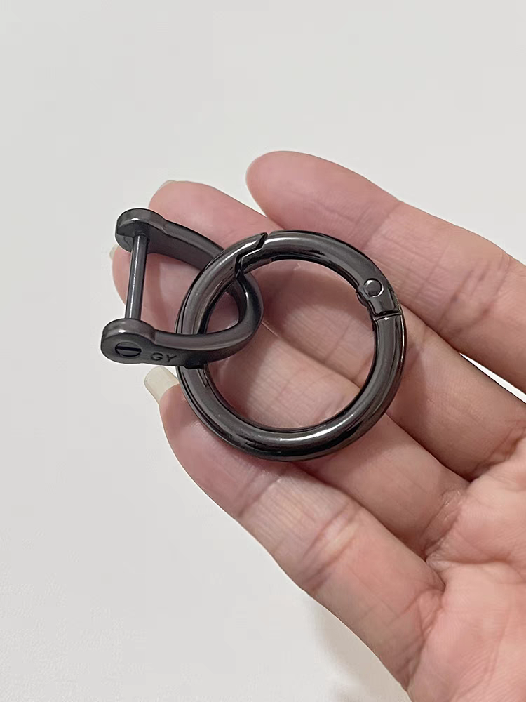 个性简约高档弹簧钥匙圈环加厚锁钥匙扣