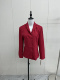 法式 外套上衣 通勤早秋新款 气质红色西装 领收长袖