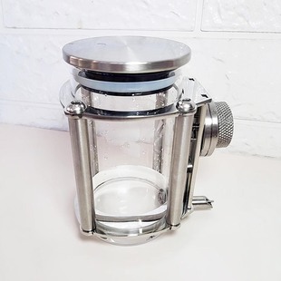 中大型鹦鹉撞针水壶鸟饮水器喂水器喝水耐啃咬不锈钢架配件350ML
