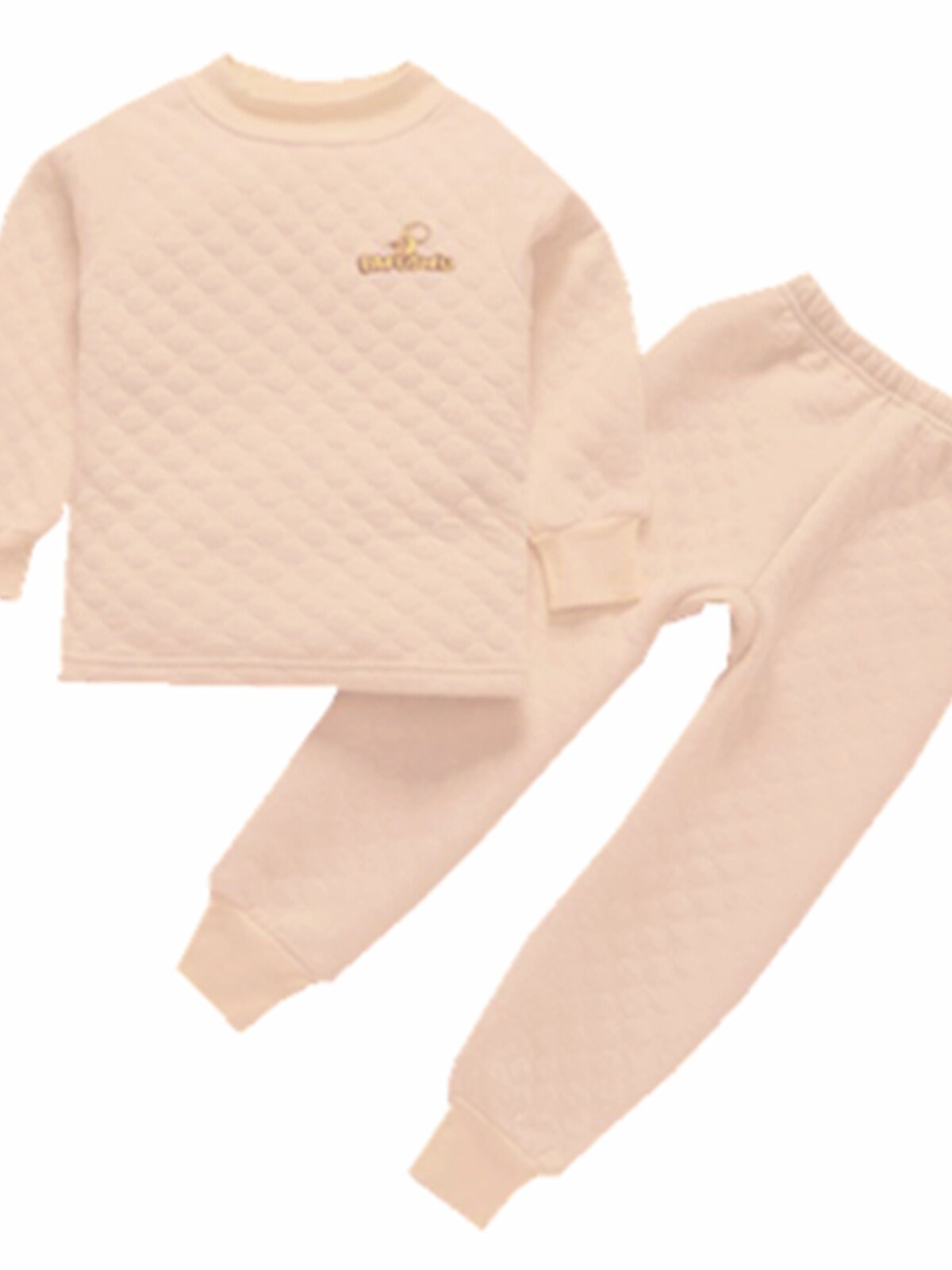 CHILDRENS THERMAL UNDERWEAR SET COTTON BOYS AND GIRLS CLOTHES AUTUMN AND WINTER HOLLOW COTTON CHILDRENS THREE-LAYER PADDED PADDED PAJAMAS