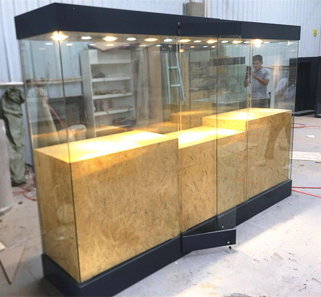 定制博物馆金属木质玻璃展示柜