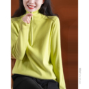 小耳出品 力荐！轻柔安迪绒/半拉链开襟/分割袖型 宽松减龄毛衣女