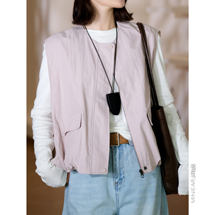 时尚 新款 外搭花苞马夹外套 日系复古文艺叠穿马甲女春季 小耳出品