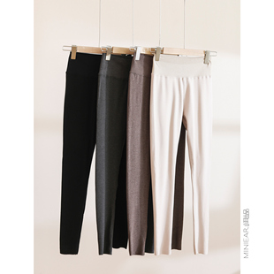 保暖内搭裤 小耳出品莱赛尔纤维混纺打底裤 冬季 磨绒秋裤 子 女冬季