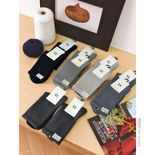 小耳出品【男士羊毛袜】亲肤加厚保暖男士冬季袜子弹力纯色中筒袜