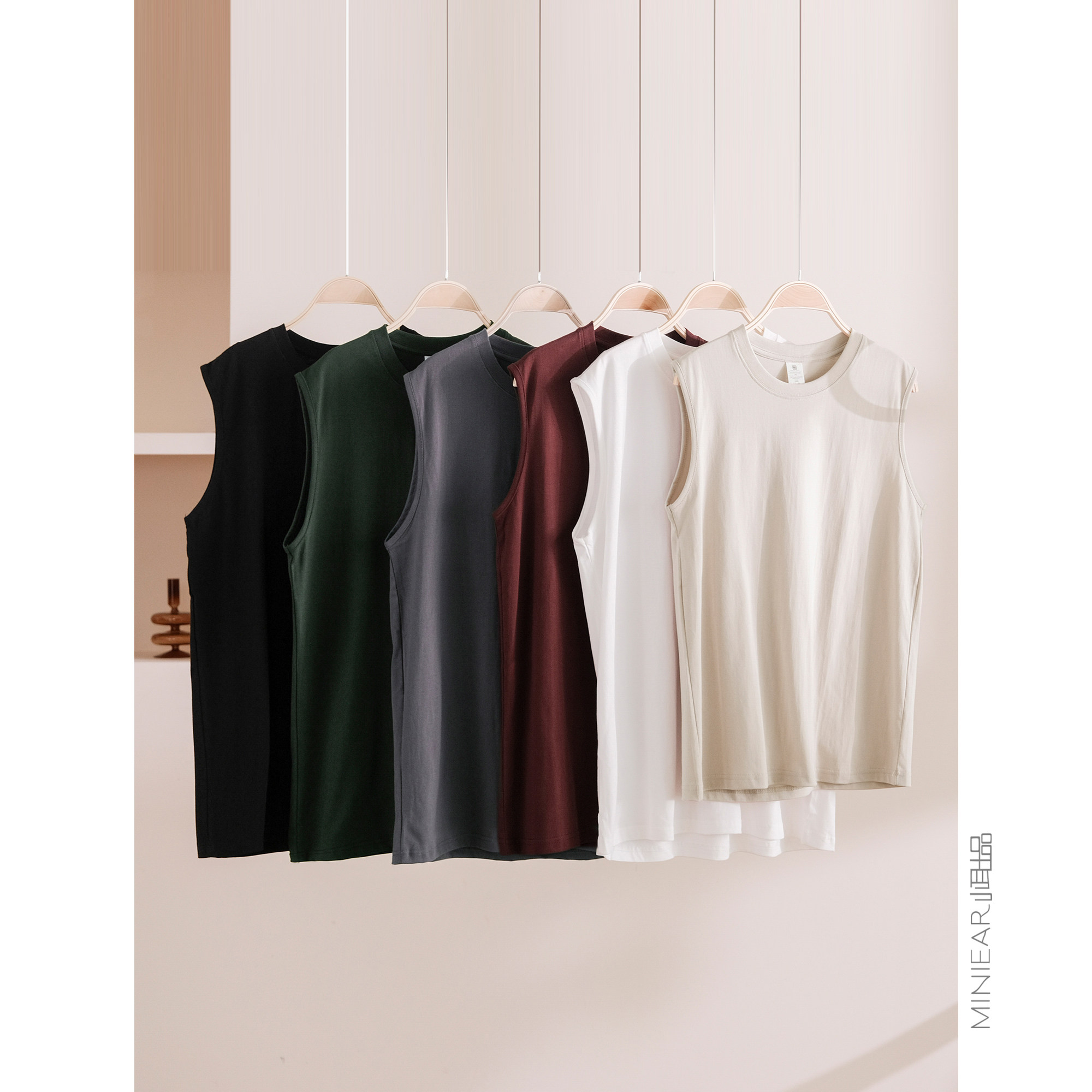 亲肤透气全棉圆领背心