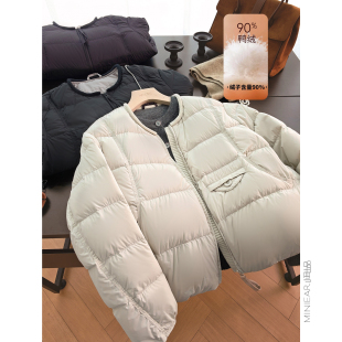针织拼接 新国标90%鸭绒 轻薄羽绒服外套 雪芙小暖包 小耳出品