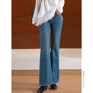 四面弹牛仔 棉 莱赛尔 小耳出品 喇叭裤 加长款 重工洗水 常规