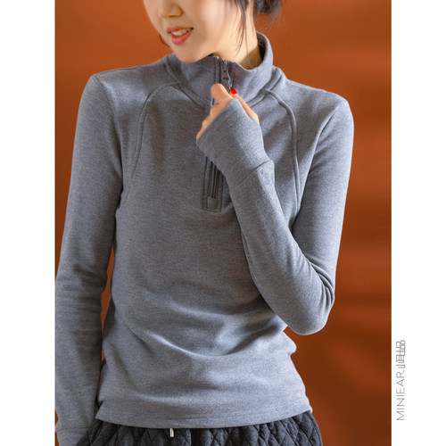 小耳出品半拉链立领正肩lu风上衣