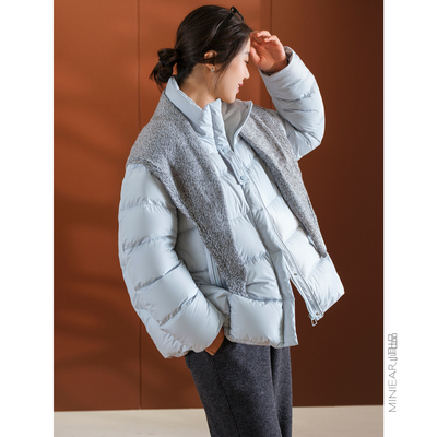 小耳出品有围巾立领新国标羽绒服