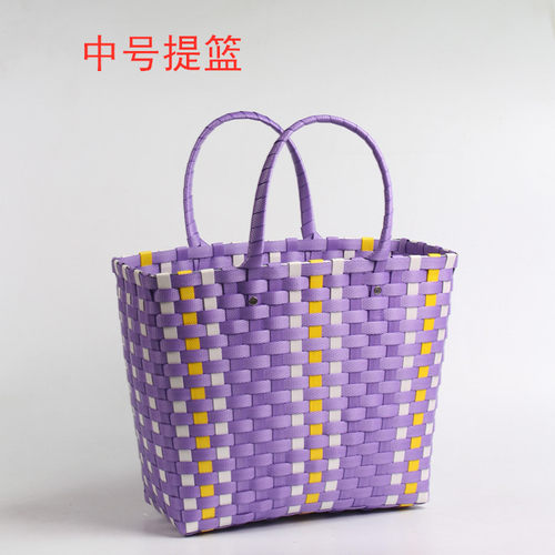 菜篮子编织篮鲁编工坊大容量耐用