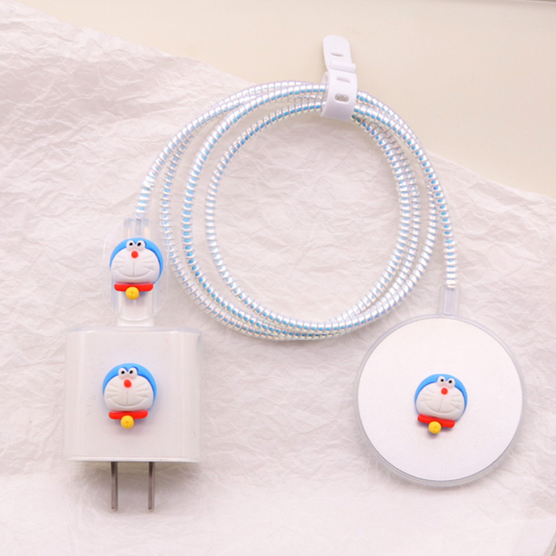 适用Apple/苹果 MagSafe 充电器保护套数据线缠绕绳20W快充透明壳