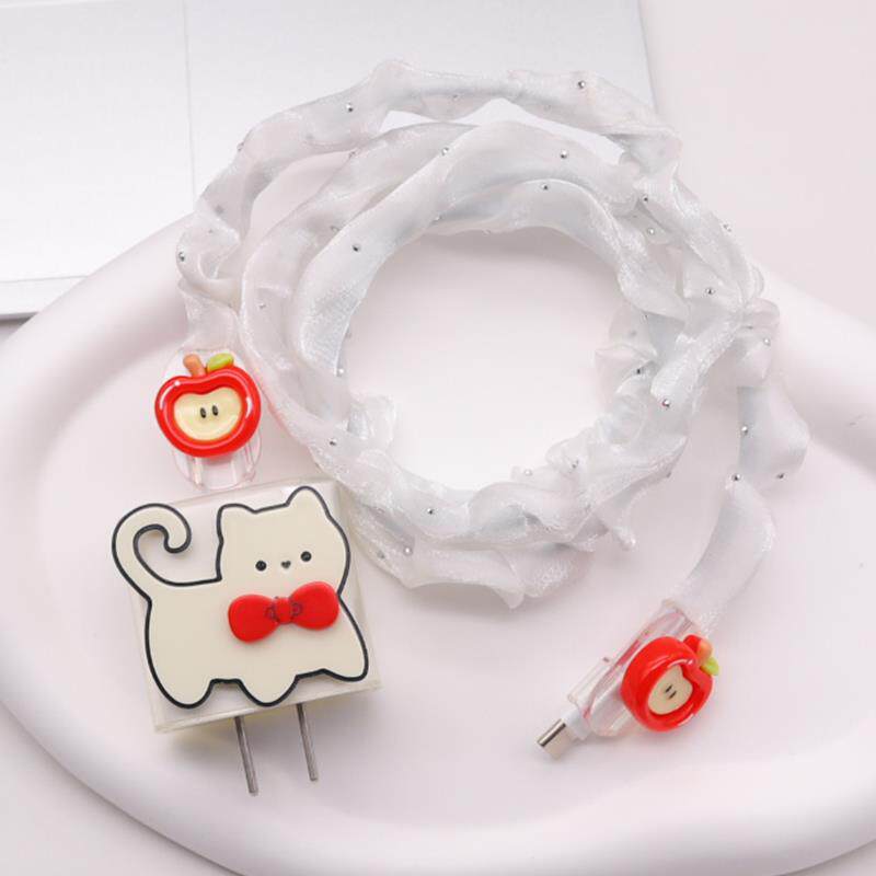 iphone16数据线保护套15适用17pro苹果20W充电器14max快充绕线器