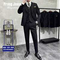 Черный комплект, рубашка, галстук, галстук-бабочка, 3 предмета