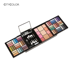26.9元包邮 CITYCOLOR百变凯莉 66色彩妆梳妆台 全套专业便携 内附刷具镜子