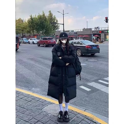 长款棉服女冬季新款超好看中长款过膝棉袄棉衣冬装厚外套