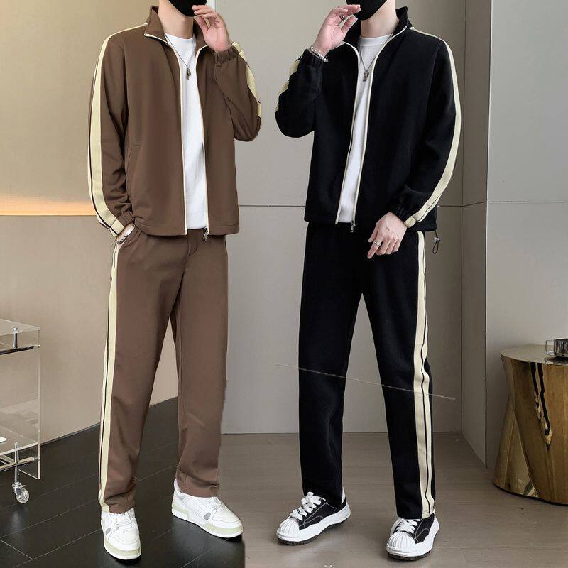 休闲套装男春秋季2025新款运动服套装男一套男装全套潮男开衫