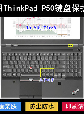 适用ThinkPad联想P50键盘保护膜15.6寸P50S笔记本电脑防尘防水套