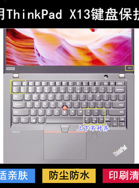 适用ThinkPad联想X13键盘膜13.3寸X13 Yoga笔记本锐龙版电脑防尘