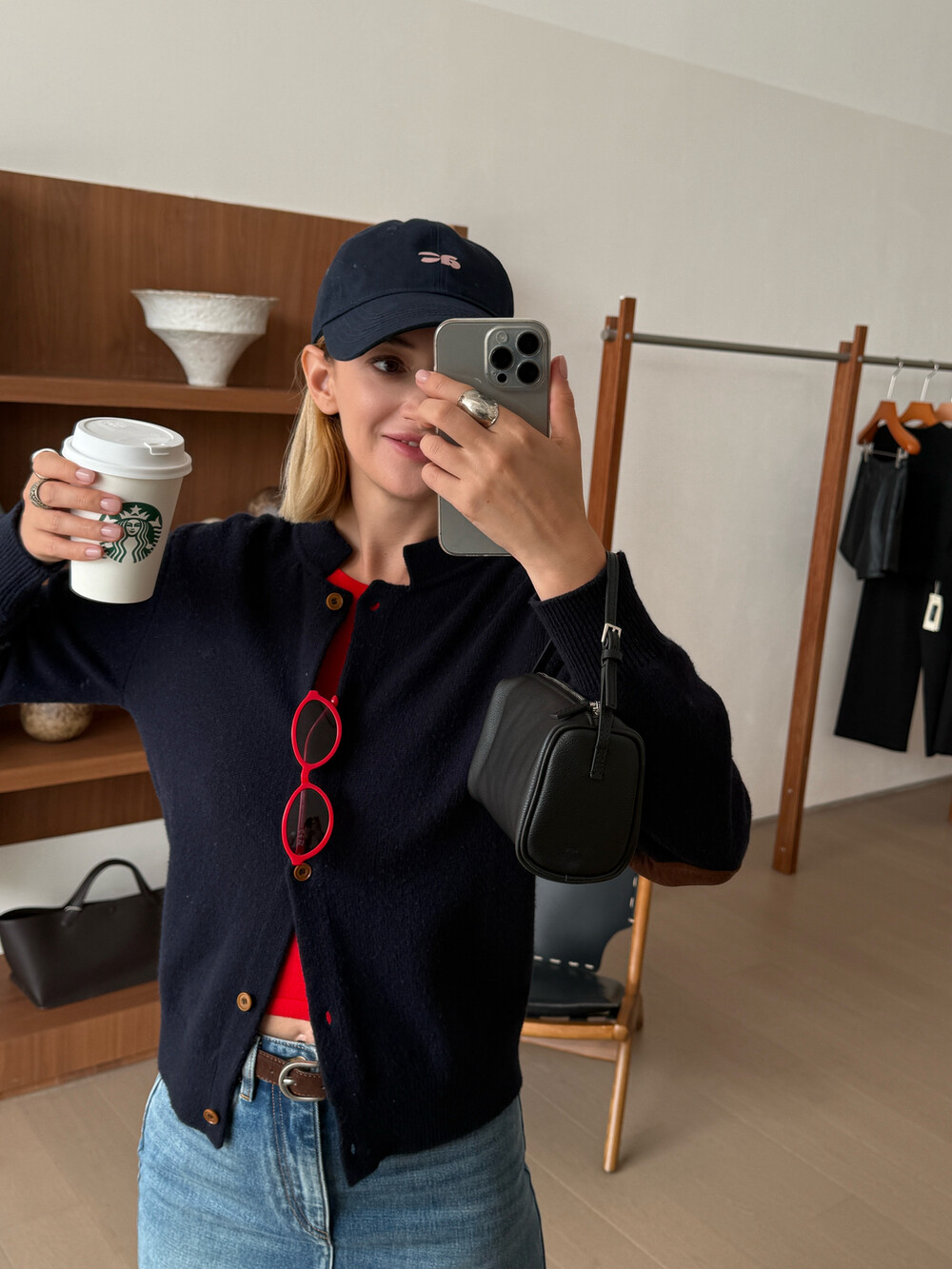 ONI欧尼~秋上新老钱感立领拼色上衣针织开衫