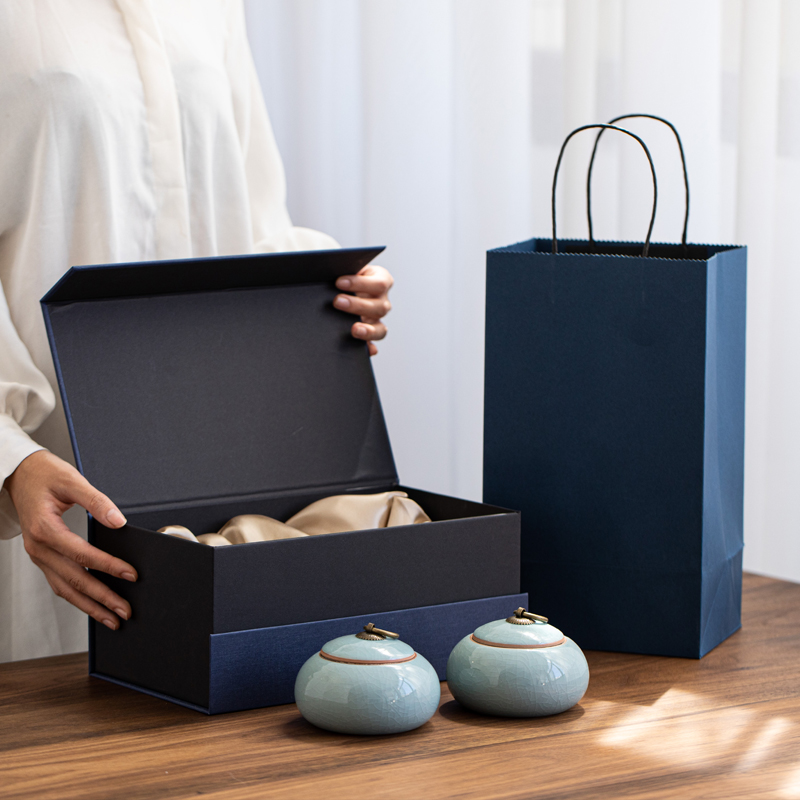 高档黑枸杞包装 铁皮石斛礼盒空盒灵芝三七粉包装盒批发定制