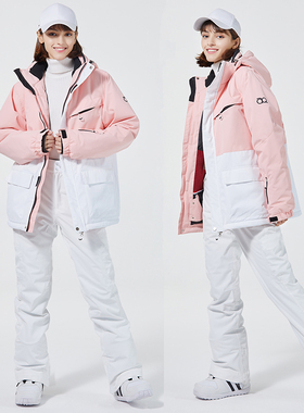 新品滑雪服女保暖加厚冬季户外防风防水耐磨工装单双板滑雪服套装