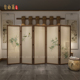 新中式 翠竹折叠屏风客厅移动屏风隔断禅意竹子折屏可定制