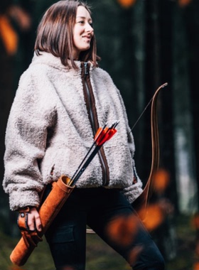 德国进口熊爪100035真皮侧挂箭囊美猎反曲弓原野射箭箭袋箭盒