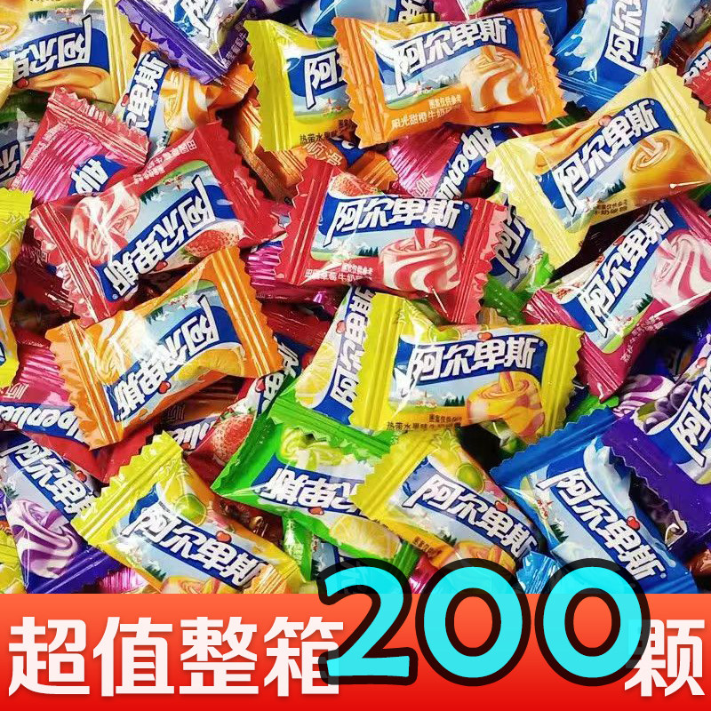 阿尔卑斯牛奶水果硬糖结婚喜糖婚庆糖果零食品牛奶糖散装年货批发