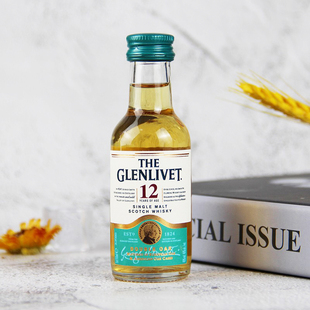格兰威特12年单一麦芽威士忌50ML英国原瓶进口迷你伴手礼酒版 酒伴