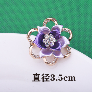 画漆胸花 时尚 包邮 衣服饰品别针配饰三色 百搭精致奢华玫瑰花胸针