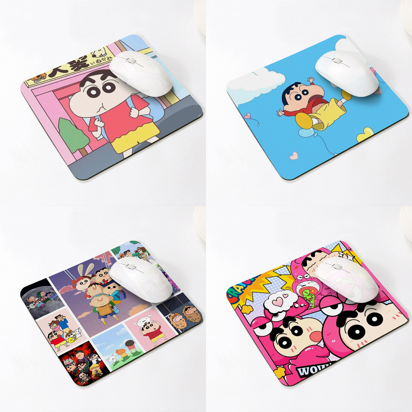 新品卡通蜡笔小新可爱鼠标垫迷你小号20*24cm办公桌面防滑垫杯垫