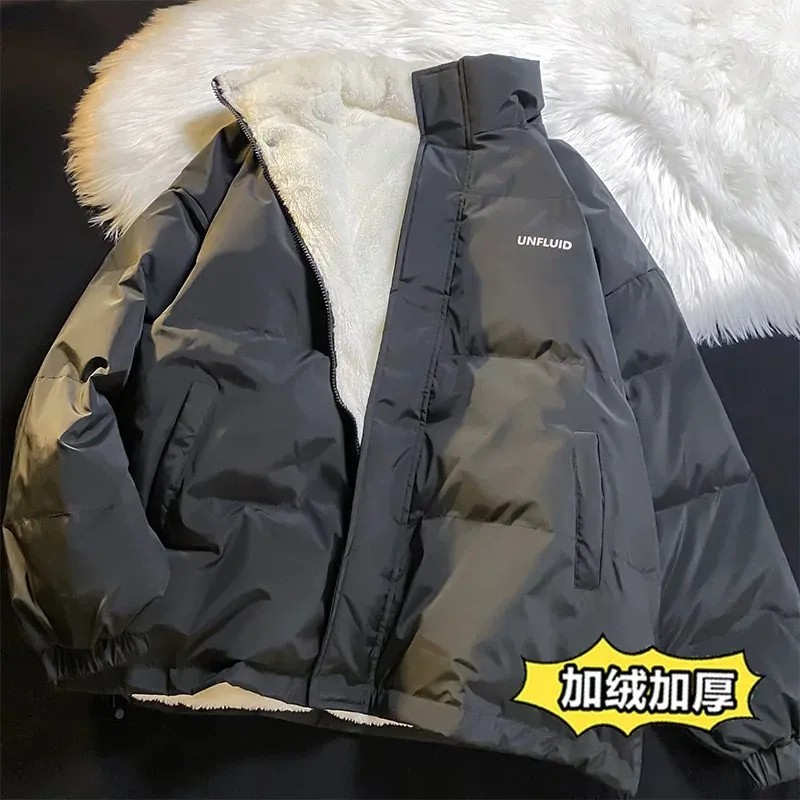 冬季羊羔绒棉衣男士潮牌宽松保暖棉袄外套情侣bf港风立领加厚棉服,男装,棉衣,淘宝优惠券,粉丝福利购,淘宝优惠卷