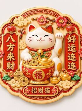 仅限首单！【八方招财猫】冰箱贴