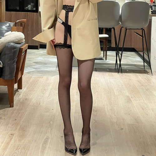 网红妖怪情调风一体式吊带丝袜