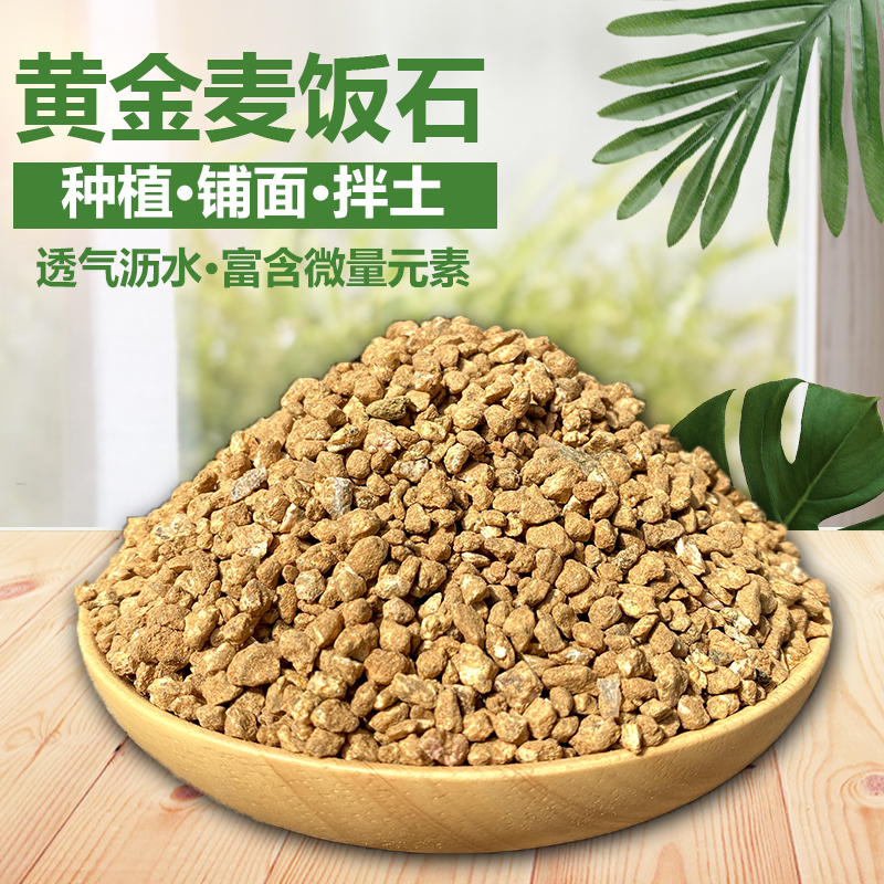 珍美多肉黄金软麦饭石花种植拌土