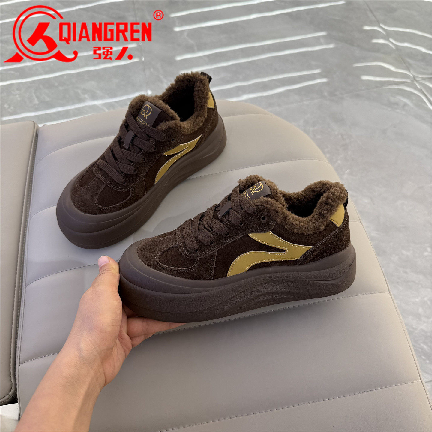 3515强人女鞋加绒保暖德训鞋冬季厚底休闲板鞋女2025新款女棉鞋,女鞋,休闲板鞋,淘宝优惠券,粉丝福利购,淘宝优惠卷