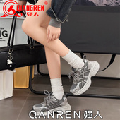 厚底老爹鞋 3515强人女鞋 女41 透气2025秋季 新款 运动休闲鞋 女网面鞋