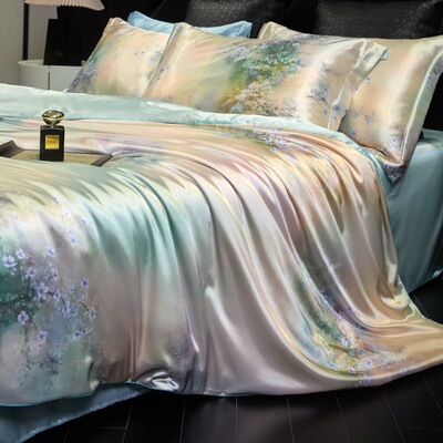 法式轻奢真丝四件套丝滑裸睡