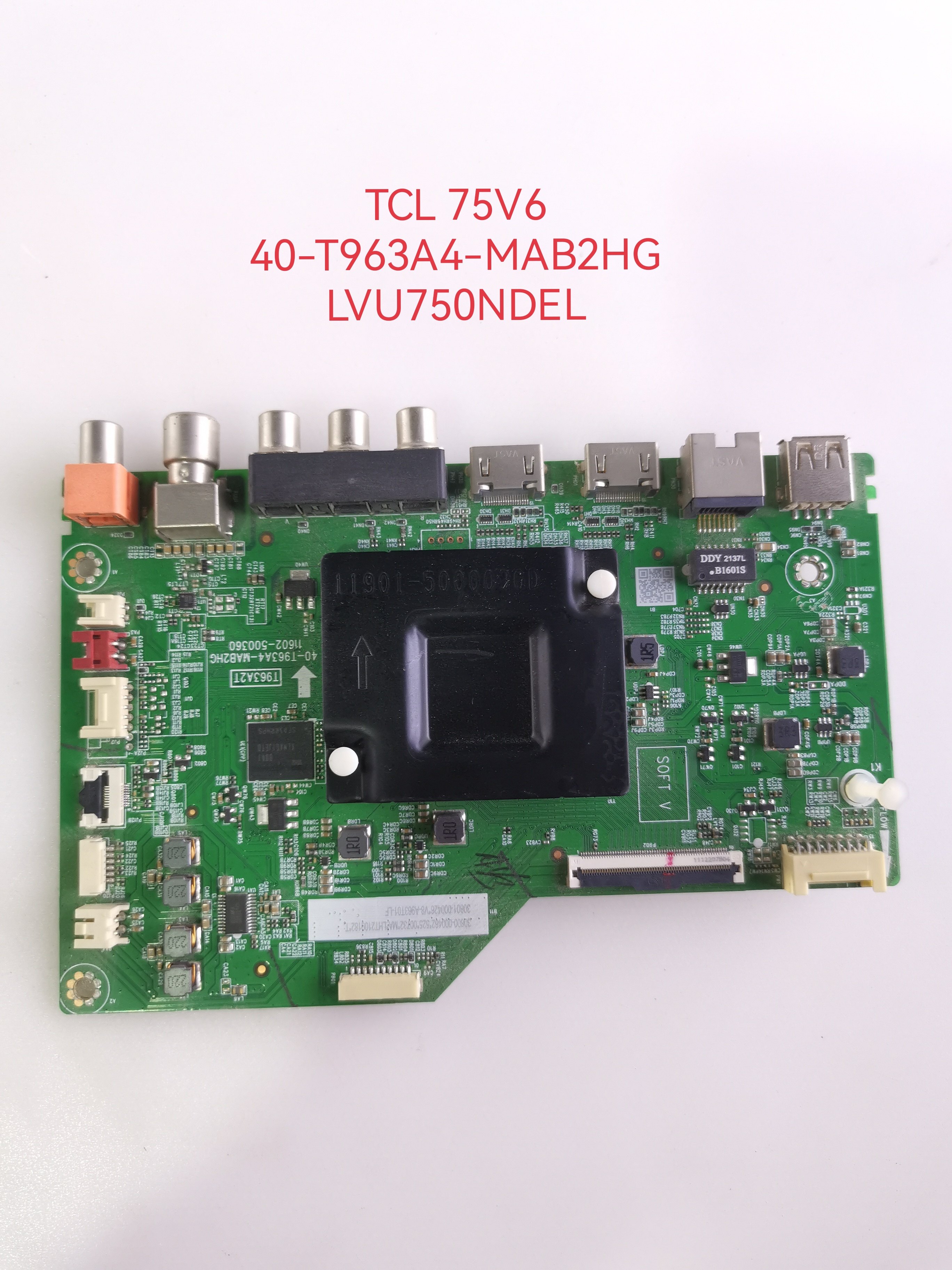 原装TCL 75V6电视主板 40-T963A4-MAB2HG屏LVU750NDEL CS9W06 V1