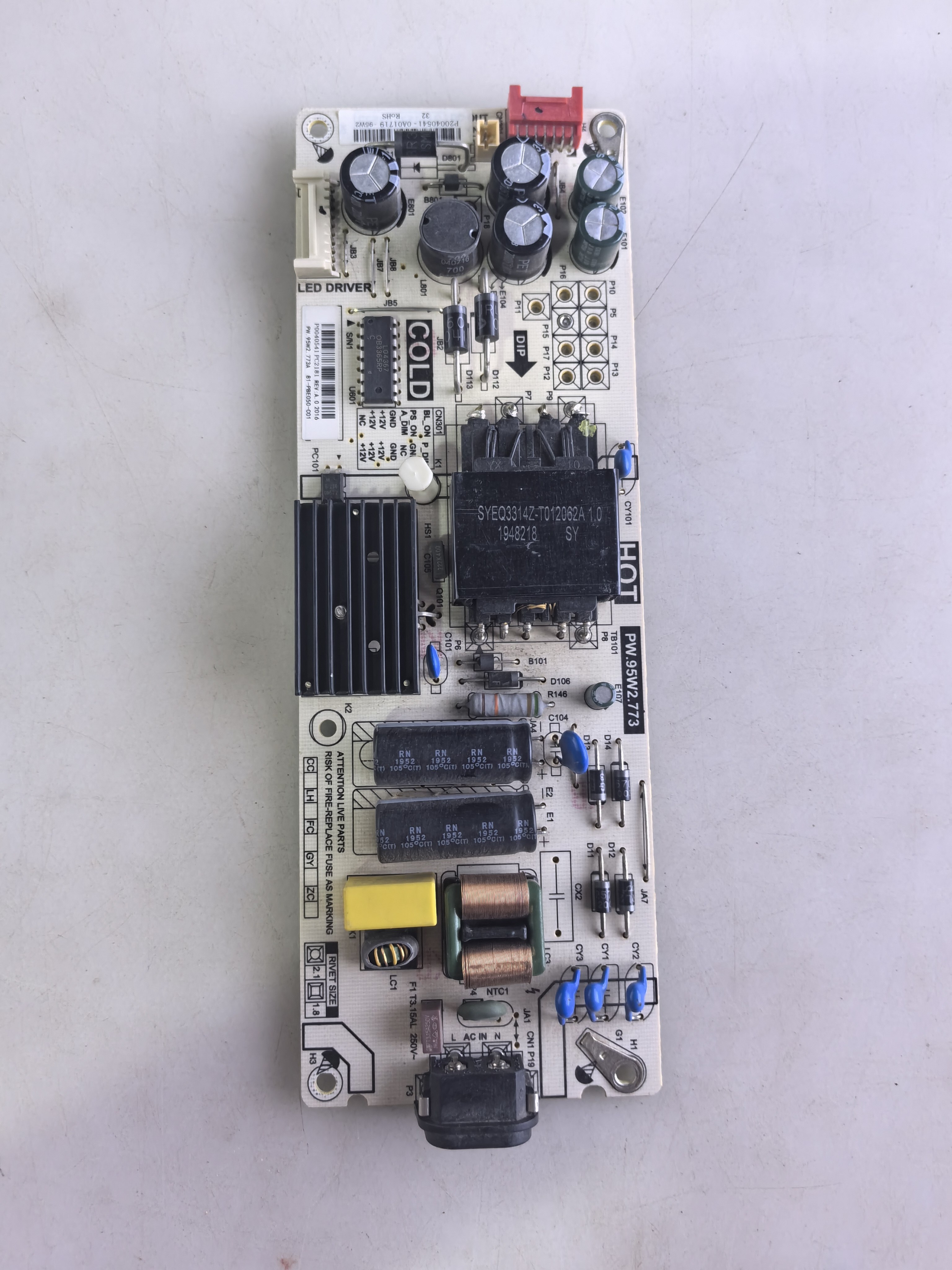 原装TCL 50D6 50L2 55V2 55F6 电源板 PW.95W2.773 81-PBE050-C01