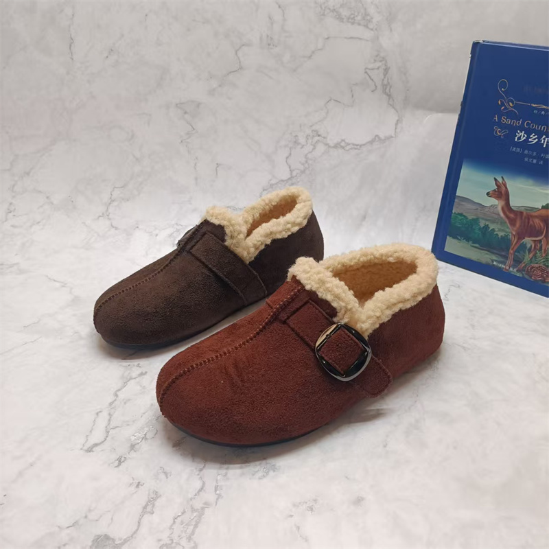 2025新款冬季女士加绒保暖棉鞋女厚底防滑毛毛鞋女