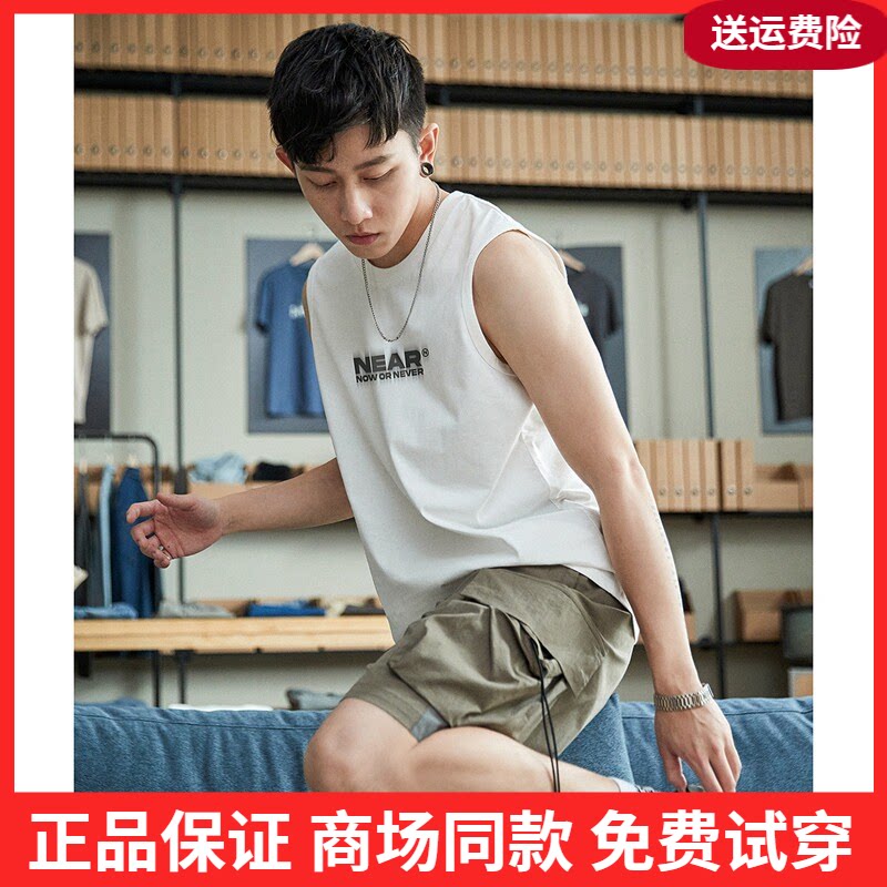 唐狮2026夏季新款背心男字母印花无袖T恤潮流宽松坎肩上衣内搭衫t