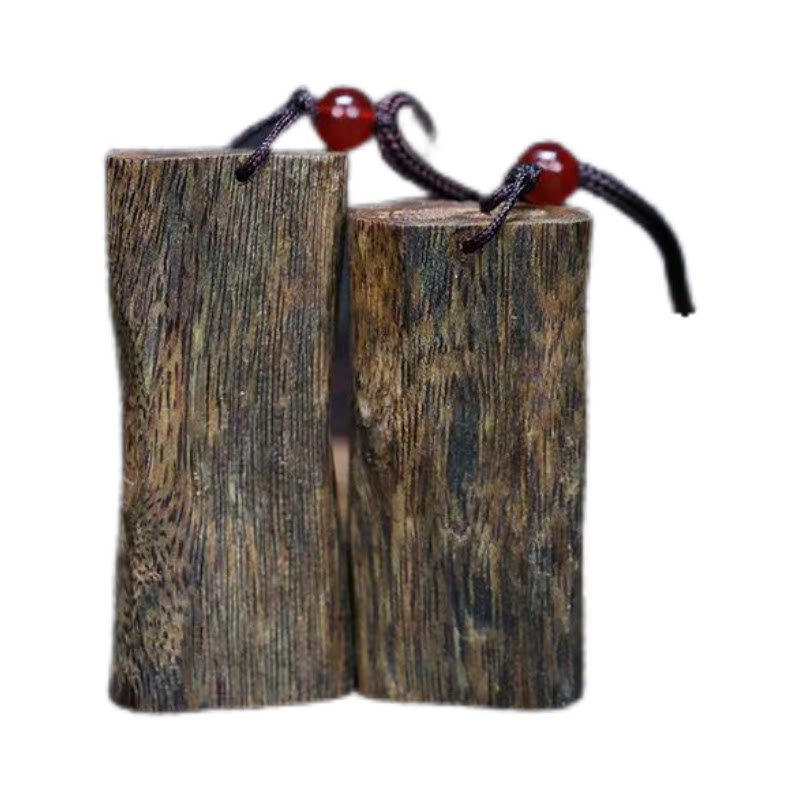 天然奇楠沉香平安无事牌木手把件车小挂件原木吊坠钥匙链可雕刻