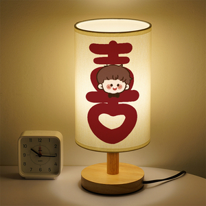 洛森典布卧室简约木暖光小夜灯