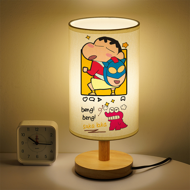 蜡笔小新床头灯可爱小夜灯学生好看高颜值网红情侣ins复古小台灯