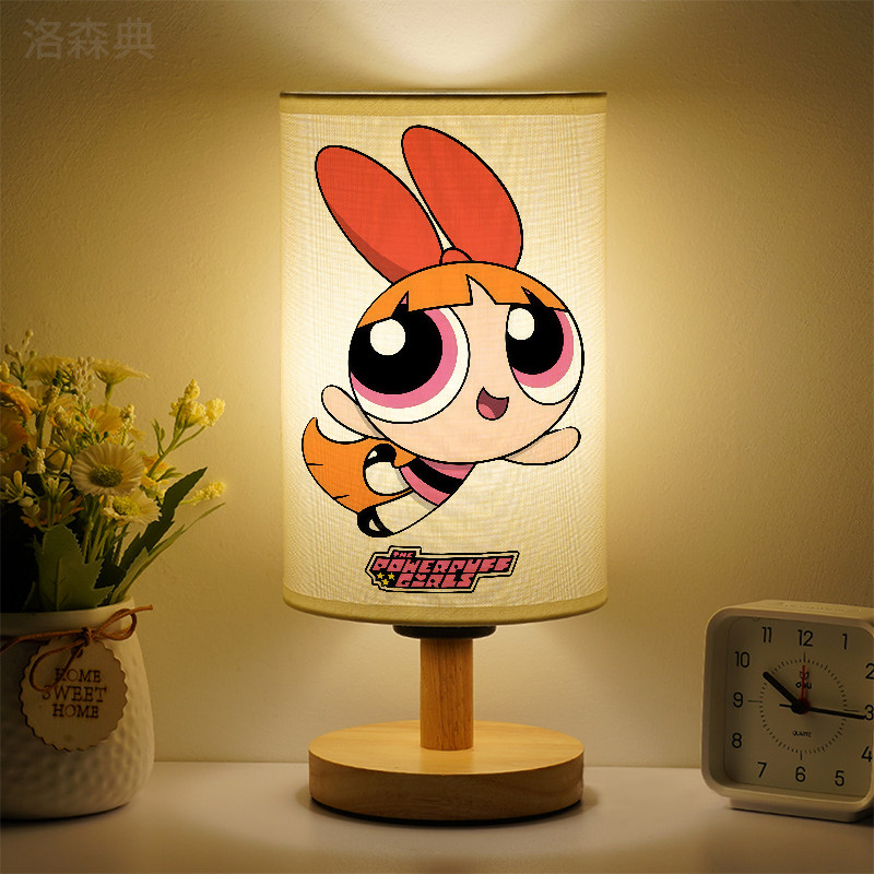 洛森典卧室卡通木三色变光小夜灯