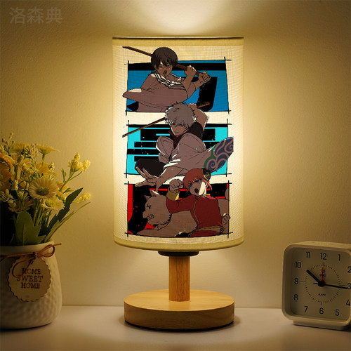洛森典卧室卡通木三色变光小夜灯