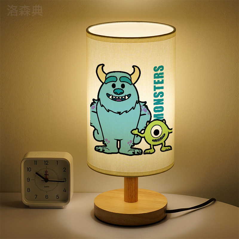 洛森典卧室卡通木三色变光小夜灯
